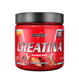 Embalagem de Creatina Hardcore Integralmedica sabor Morango 350g