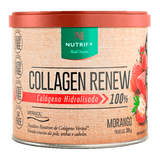 Embalagem de Nutrify Collagen Renew sabor Morango 300g