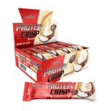 Caixa de Protein Crisp Bar Integralmedica sabor Creme de Coco com 12 barras proteicas crocantes
